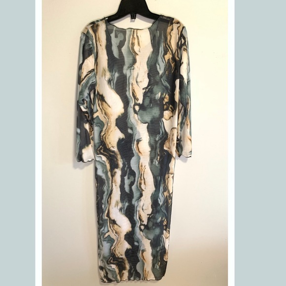 Marble Print Split Side Cover Up #142 - Picture 9 of 9